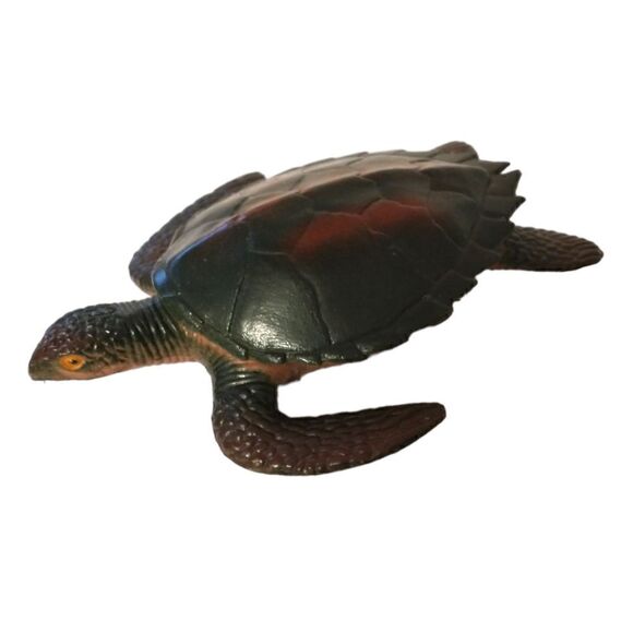 Realistic Sea Turtle Figure Diorama Shadow Box Cake Topper Aquatic Plastic Toy - Picture 12 of 16